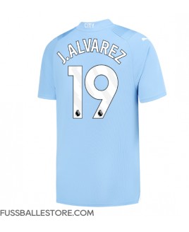 Günstige Manchester City Julian Alvarez #19 Heimtrikot 2023-24 Kurzarm